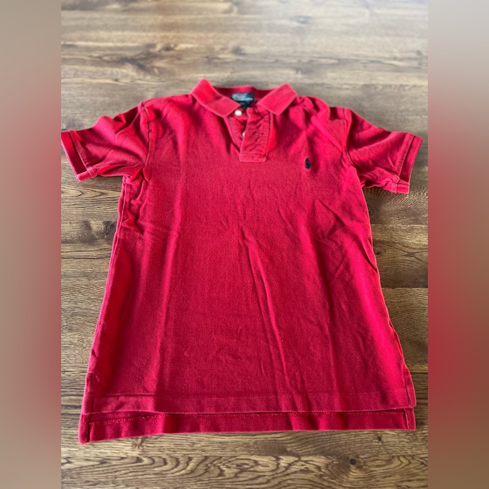 Boys Polo Ralph Lauren Red Polo Shirt Size 8